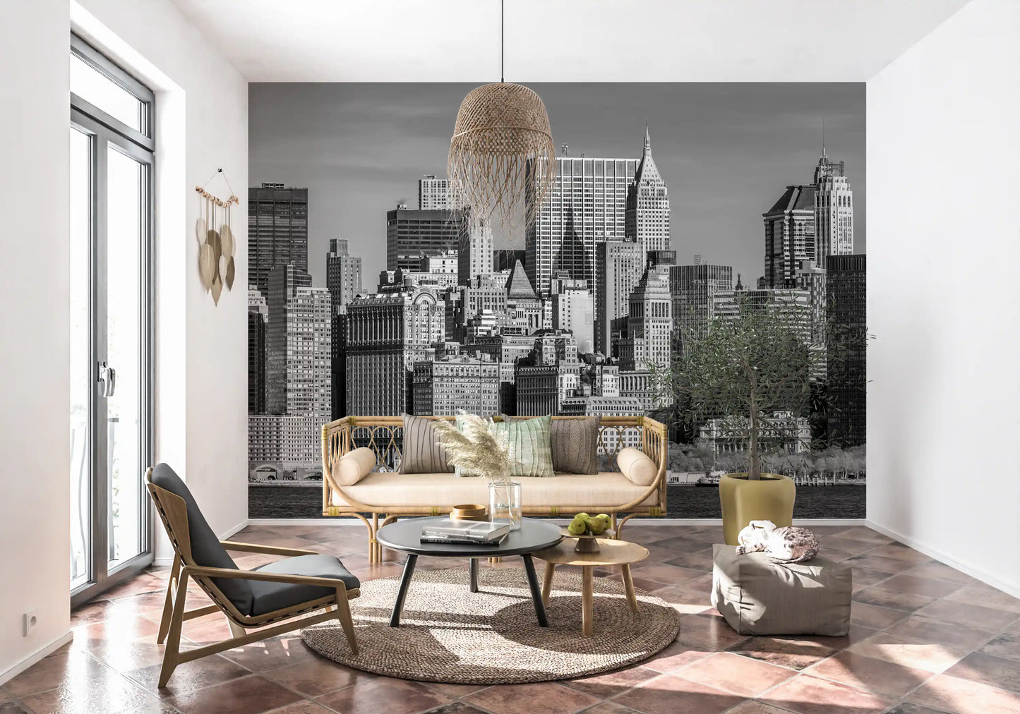 Manhattan Monochrome Majesty Wall Mural