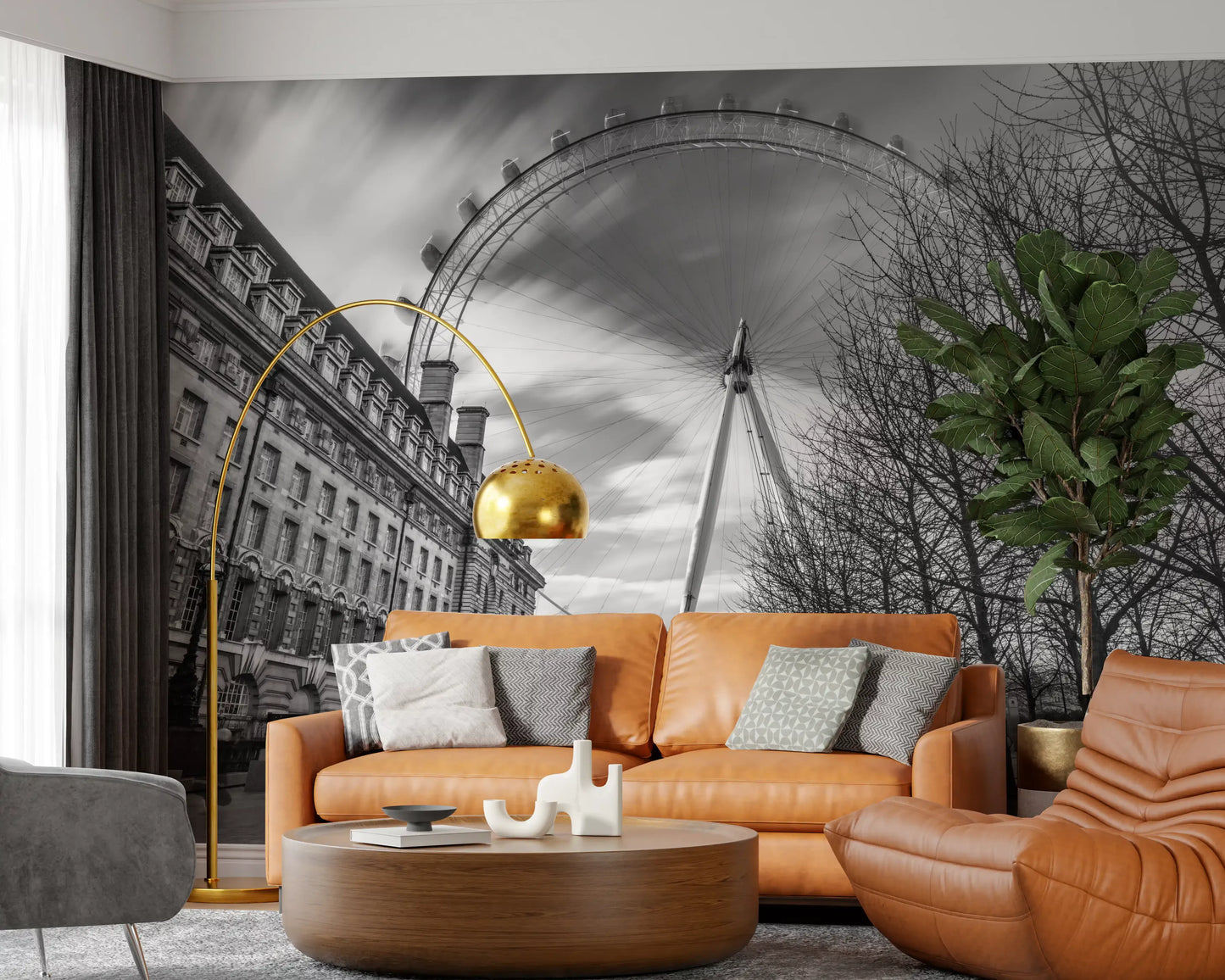 London Eye: Monochrome Majesty Wall Mural
