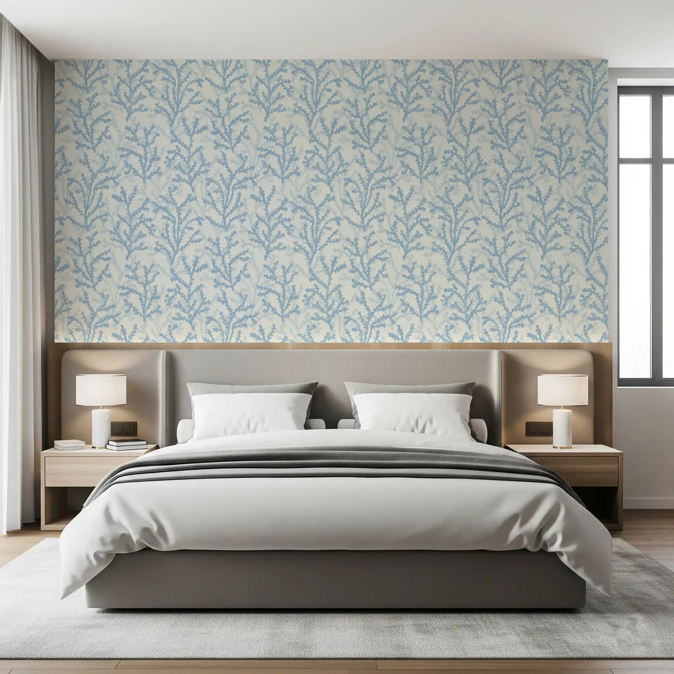 Painted Coraline Dreaming Blue Wallpaper⁠
