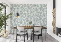 Gray wallpaper elements overlap to create a dense underwater scenery