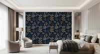 textured float freely across the Painted Corals Dark Wallpaper canvas.