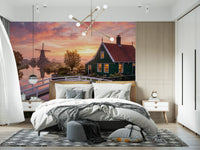 Looking at the Dutch Dawn Serenity Wall Mural while in a Bedroom.