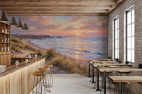 Relaxing beach scenery from the Coastal wall mural completes the stylish Café dining space.