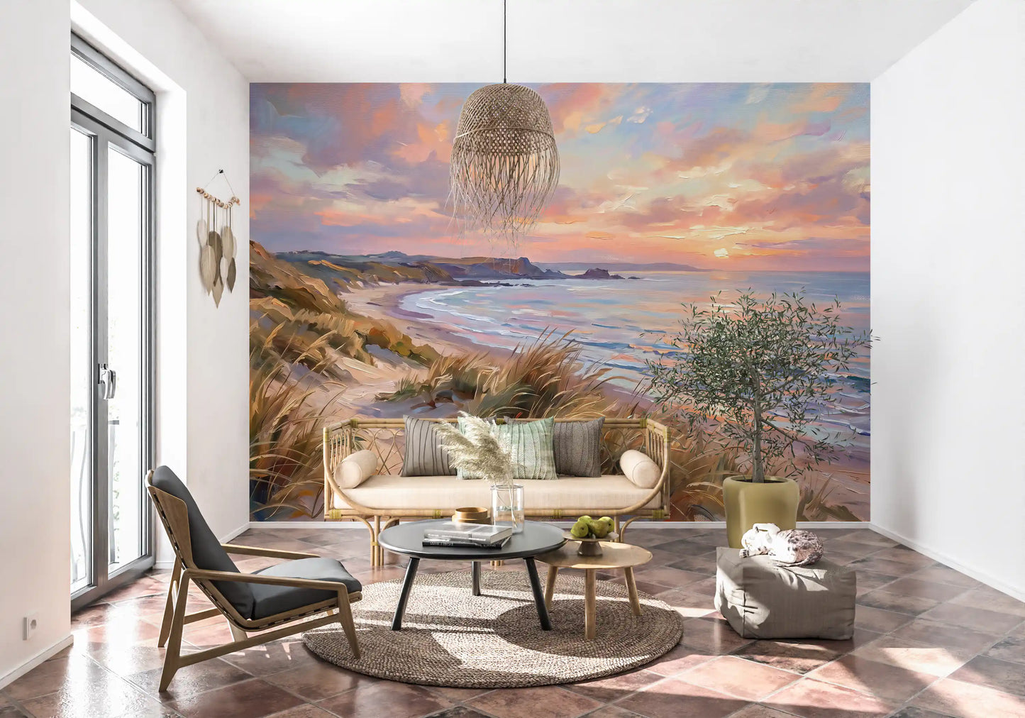 Glowing clouds dominate the upper portion of the large Golden wall mural.