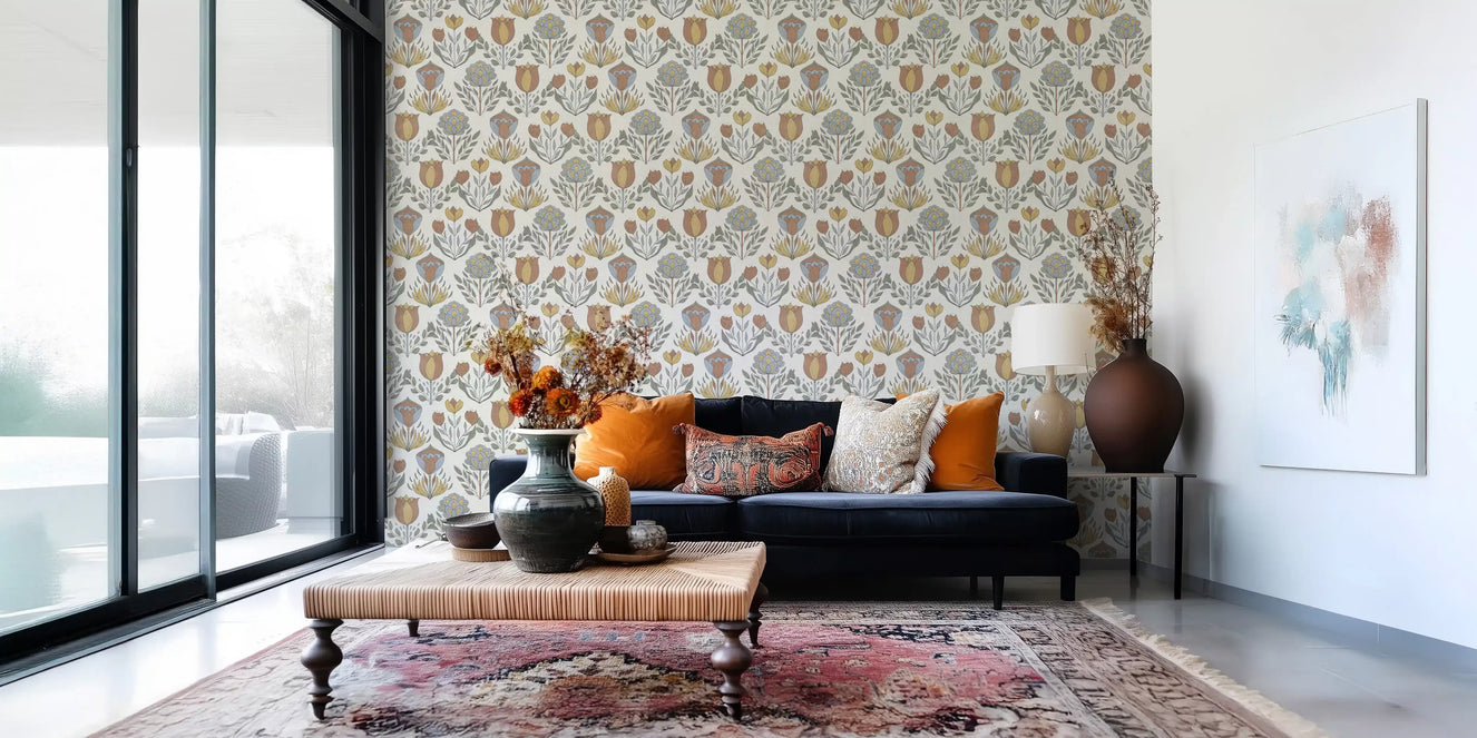 Nordic Folk Bloom Wallpaper⁠