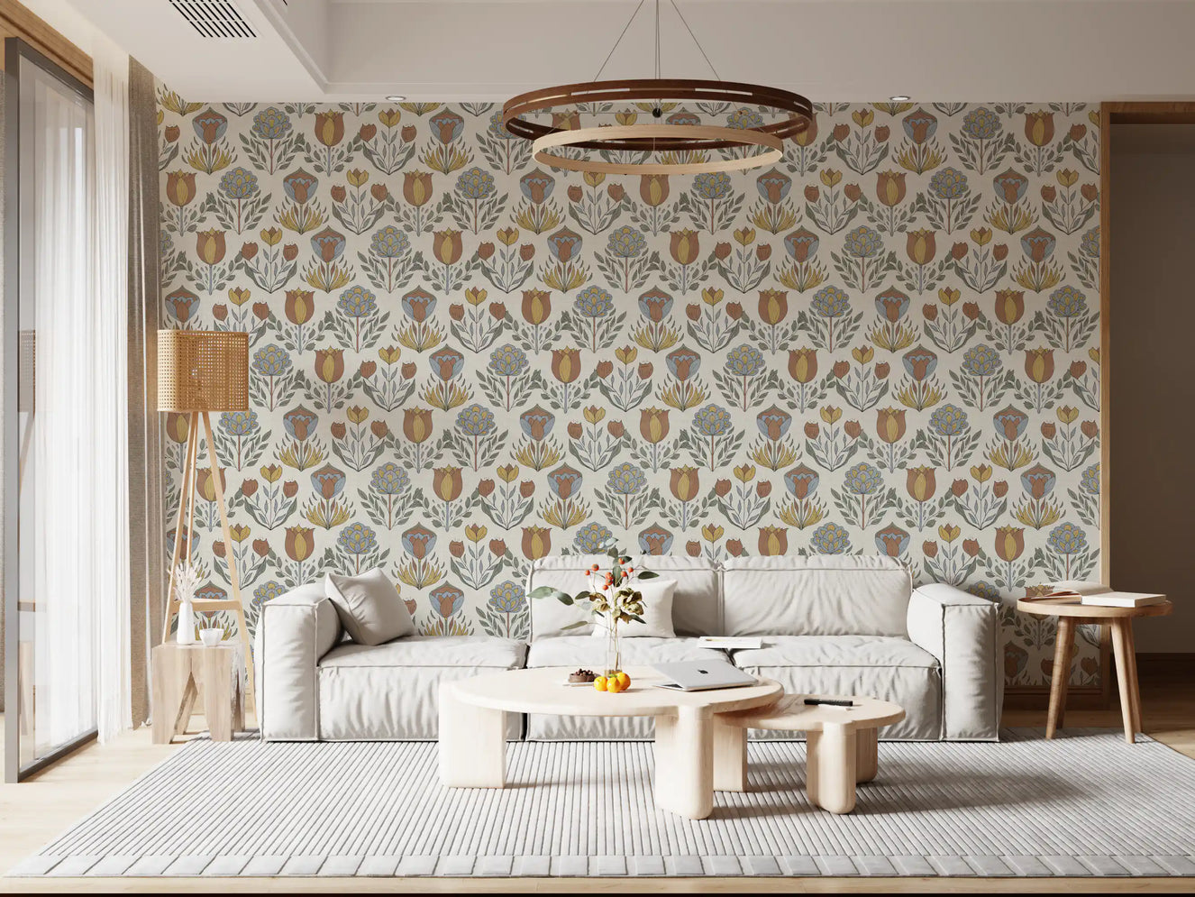 Nordic Folk Bloom Wallpaper⁠