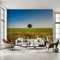 This calming Vibrant Meadow Horizon Wall Mural completes the peaceful Livnig aesthetic.