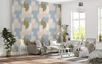 Coastal wallpaper with soft-edged pattern and calm abstract composition