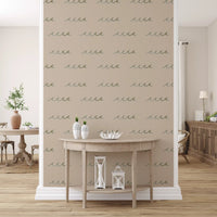 Home featuring Boho Coastal Wallpaper with simple sand wave detail