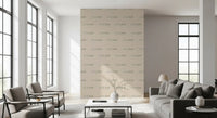 Soft wave wallpaper with spaced motifs and a calm sandy tone