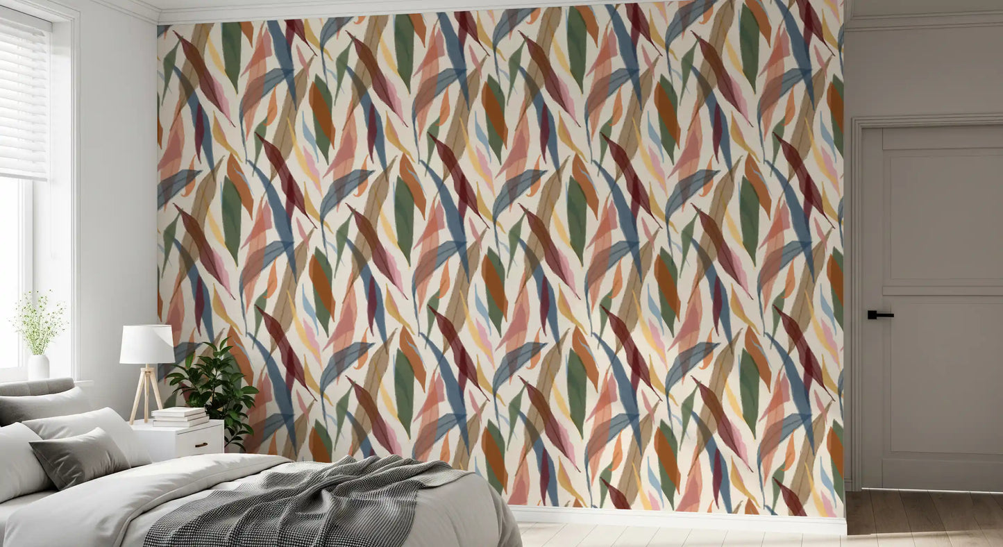 Tropical Painted Foliage Wallpaper⁠