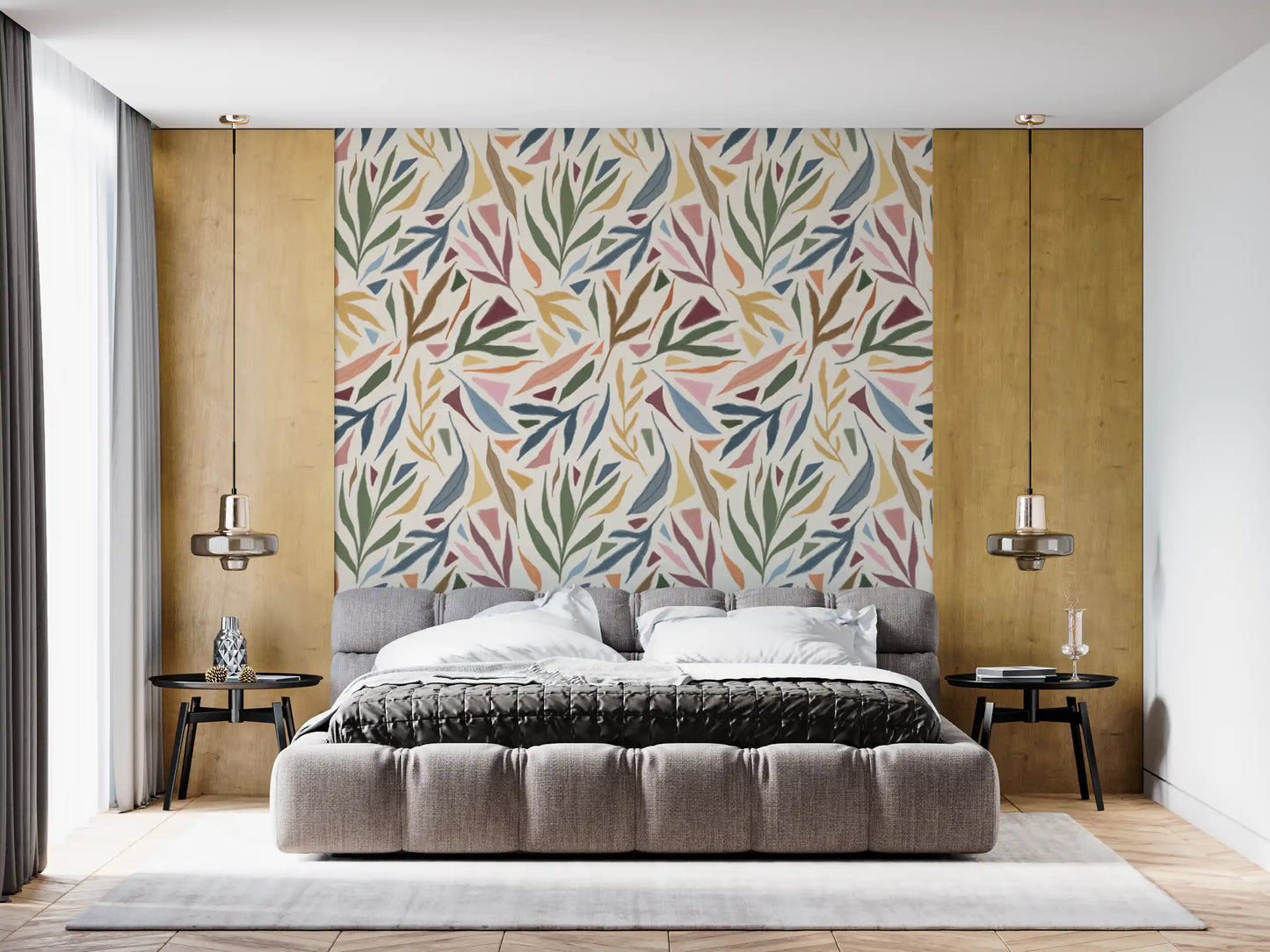 Tropical Painted Collage Wallpaper⁠