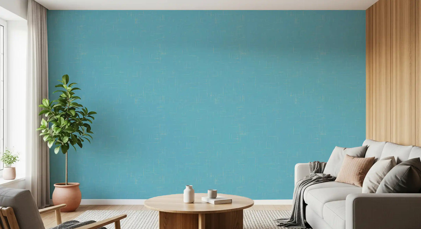 Blue Linen Texture Wallpaper Mid Century Modern Wallpaper⁠