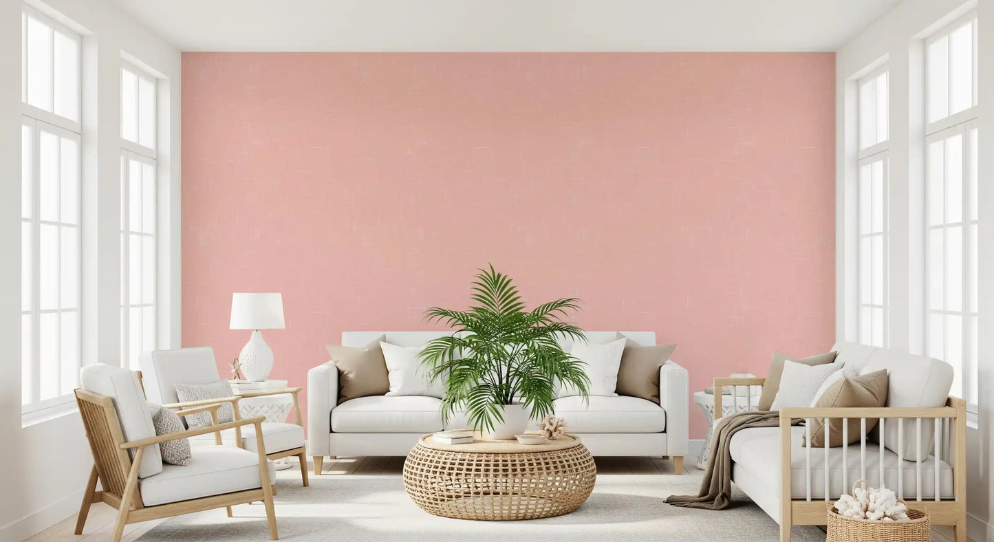 Blush Pink Linen Texture Wallpaper Mid Century Modern Wallpaper⁠