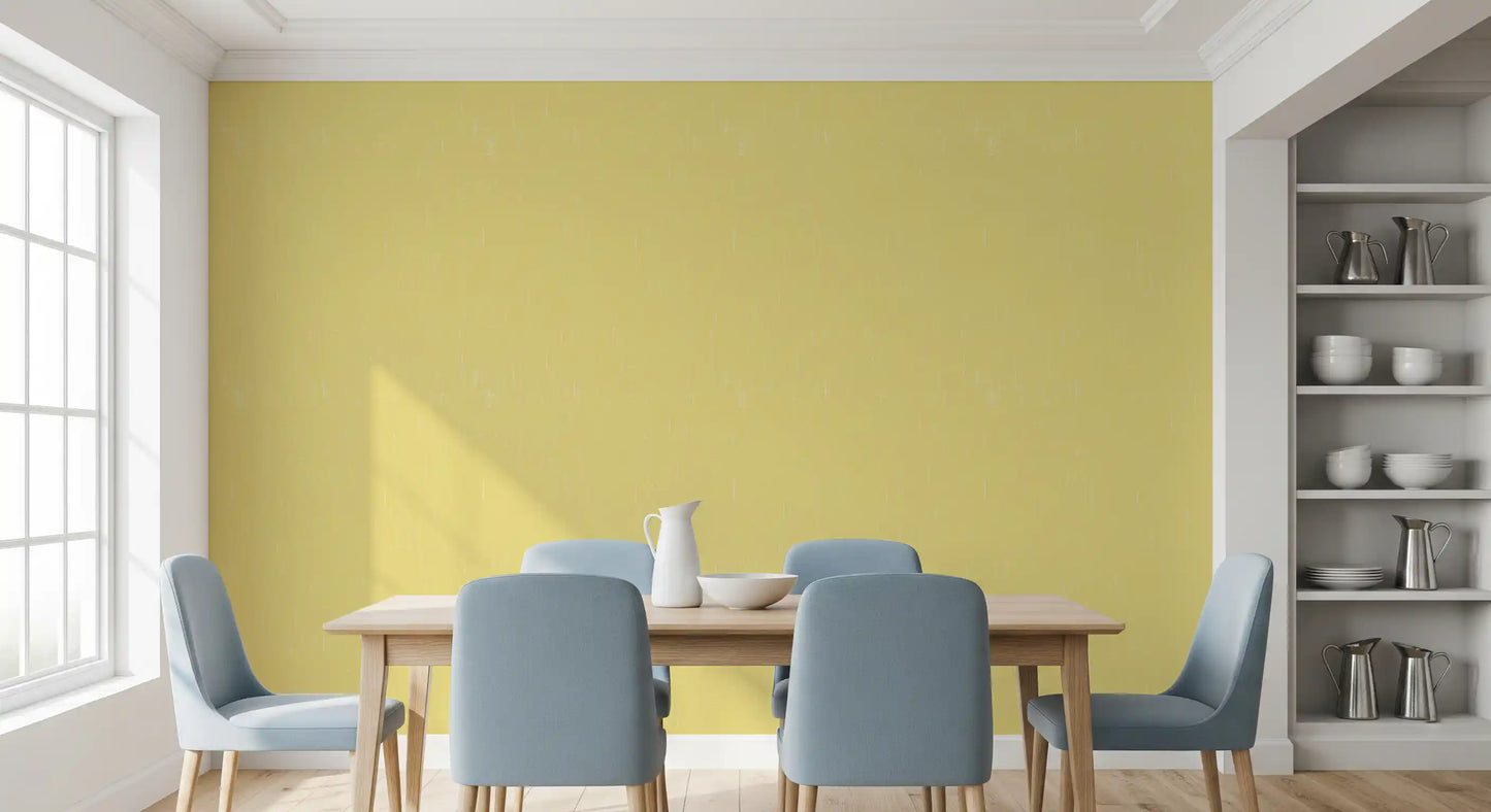 Butter Yellow Linen Texture Wallpaper Mid Century Modern Wallpaper⁠