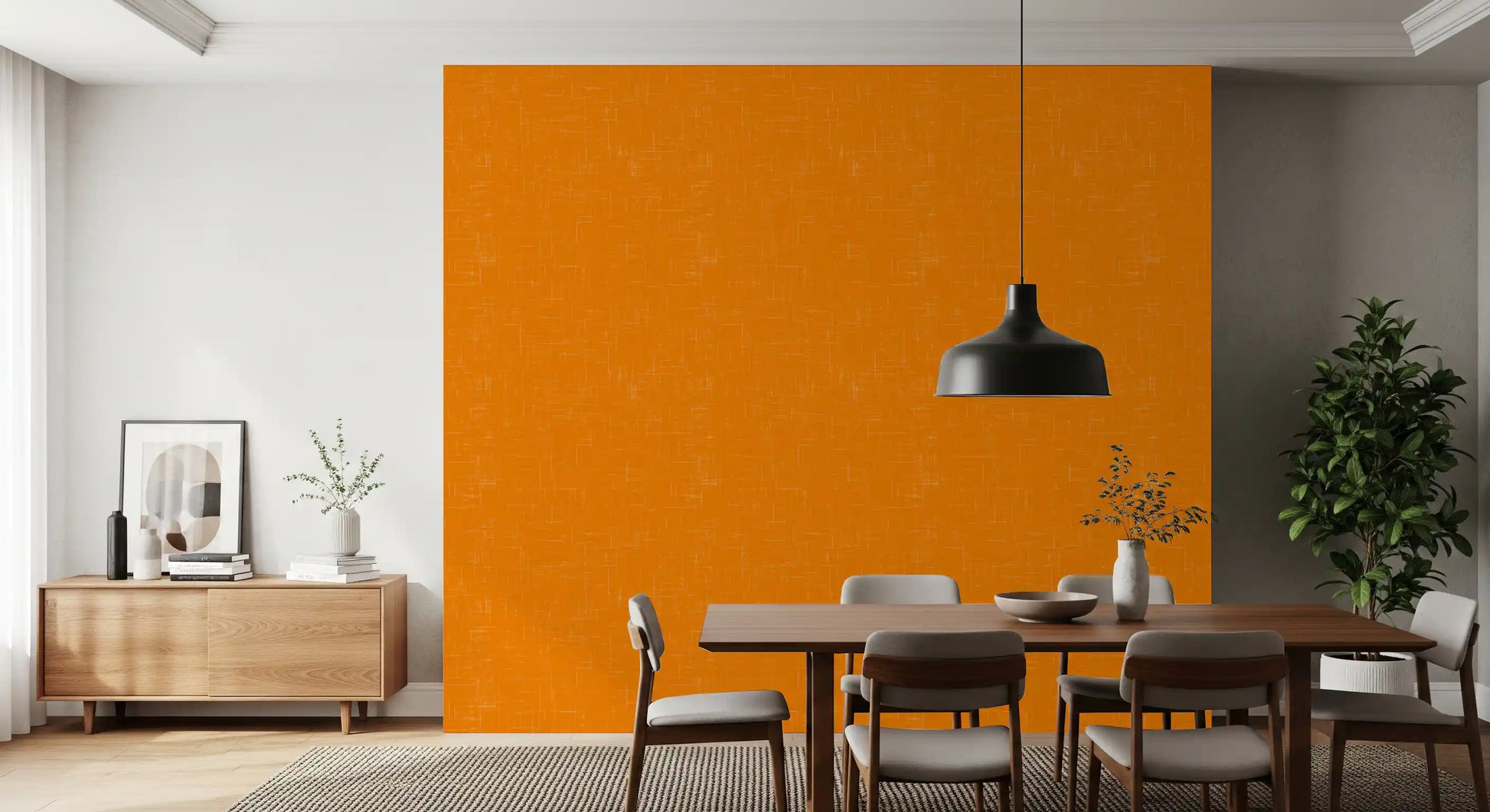 Orange grain wallpaper with layered markings and a polished appearance