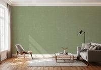 Mid Century Green Wallpaper with calm sage colour and fabric effect