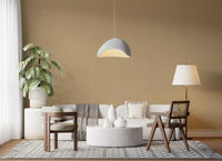 Taupe linen wallpaper with layered texture and a relaxed modern feel