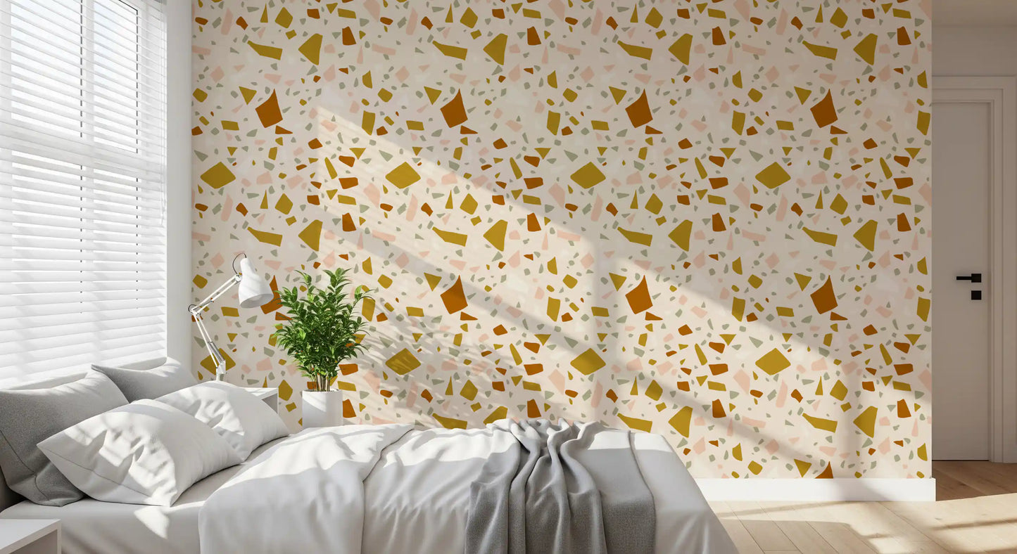 Sage Terrazzo Wallpaper Mediterranean Neutral Wallpaper⁠
