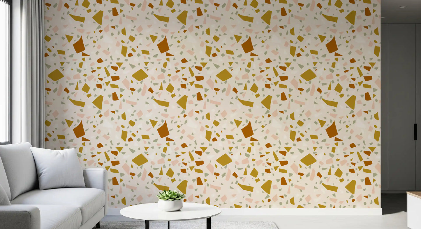 Sage Terrazzo Wallpaper Mediterranean Neutral Wallpaper⁠