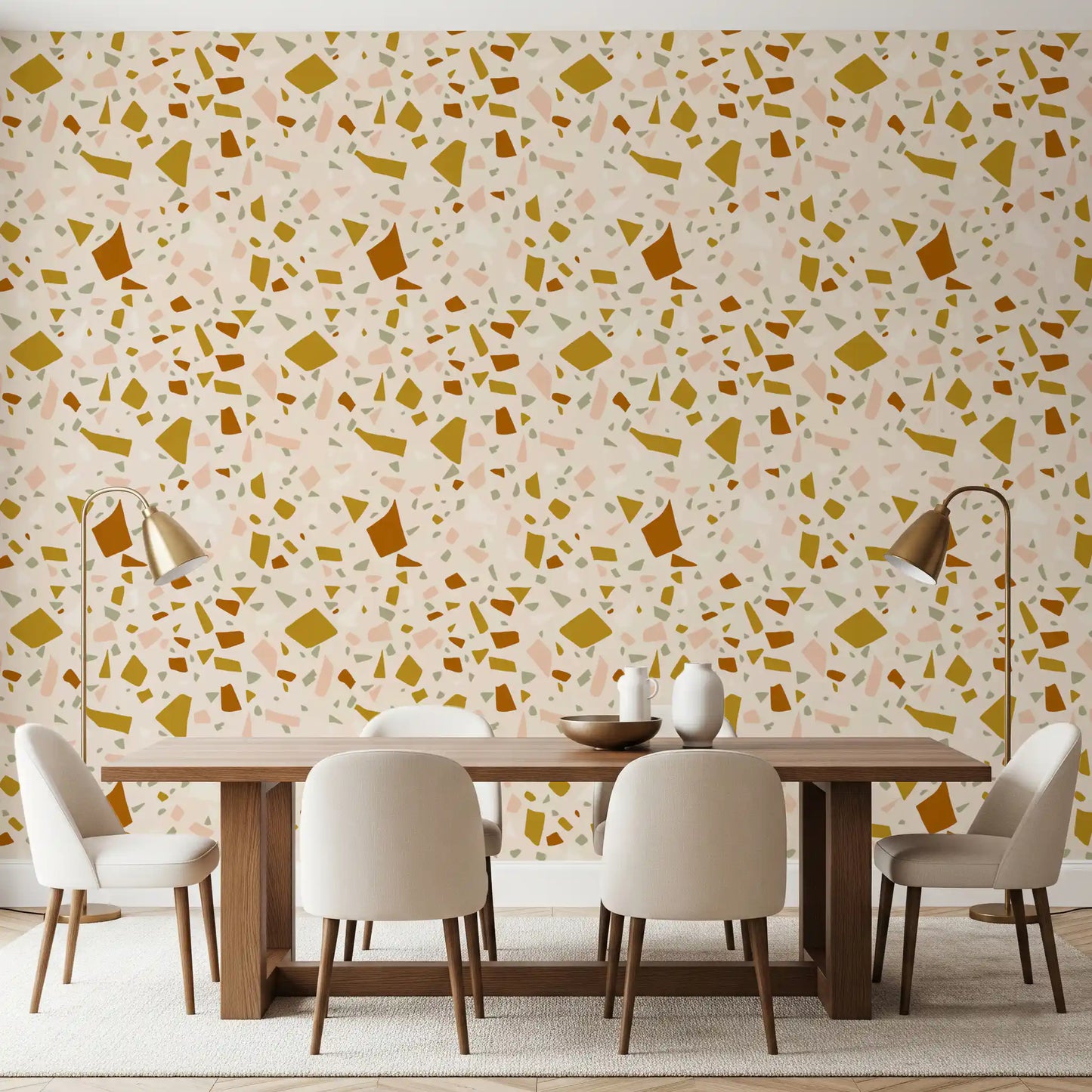 Sage Terrazzo Wallpaper Mediterranean Neutral Wallpaper⁠