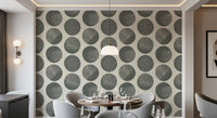 Oversized dots define this modern polka dot wallpaper with soft texture