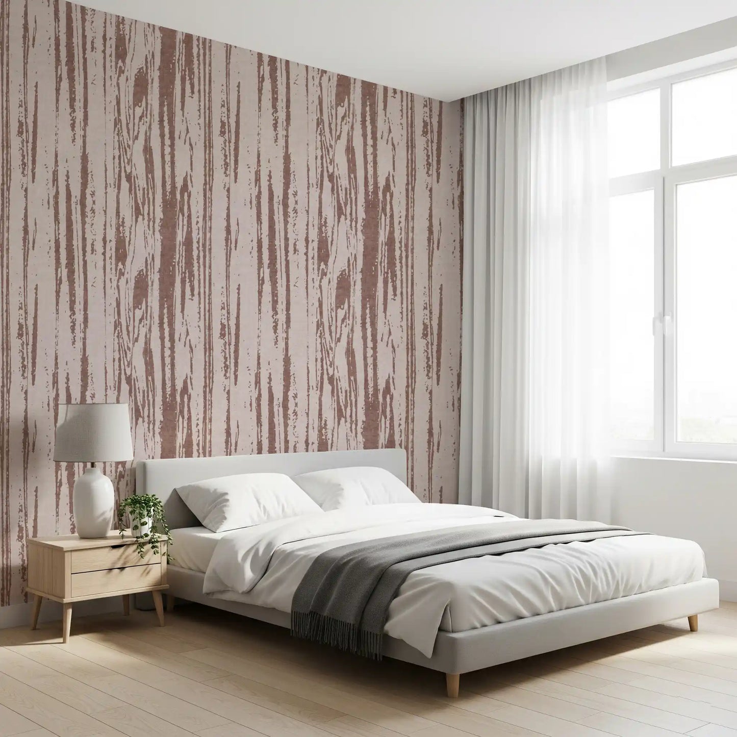 Distressed texture wallpaper in blush-brown tones with subtle surface depth