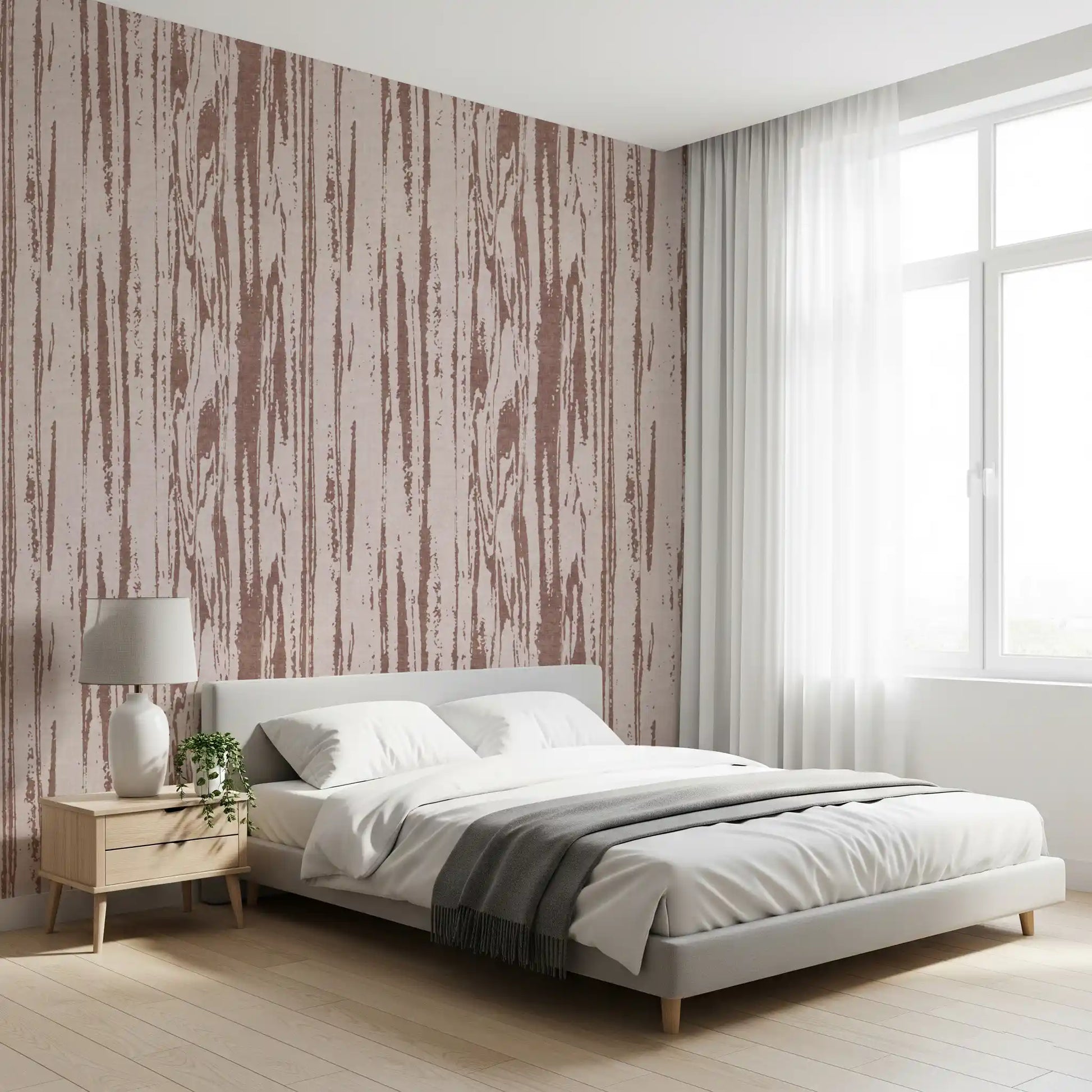 Distressed texture wallpaper in blush-brown tones with subtle surface depth