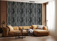 Wood texture wallpaper showing abstract organic lines in charcoal grey tones