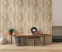 Abstract line wallpaper with birch beige grain marks and subtle depth