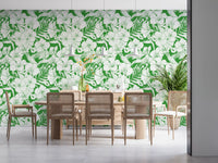 Summer Botanical Garden wallpaper showing orchid-style blooms and fine leaves