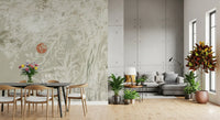 Botanical Landscape mural with Oriental forms and calm Japanese styling