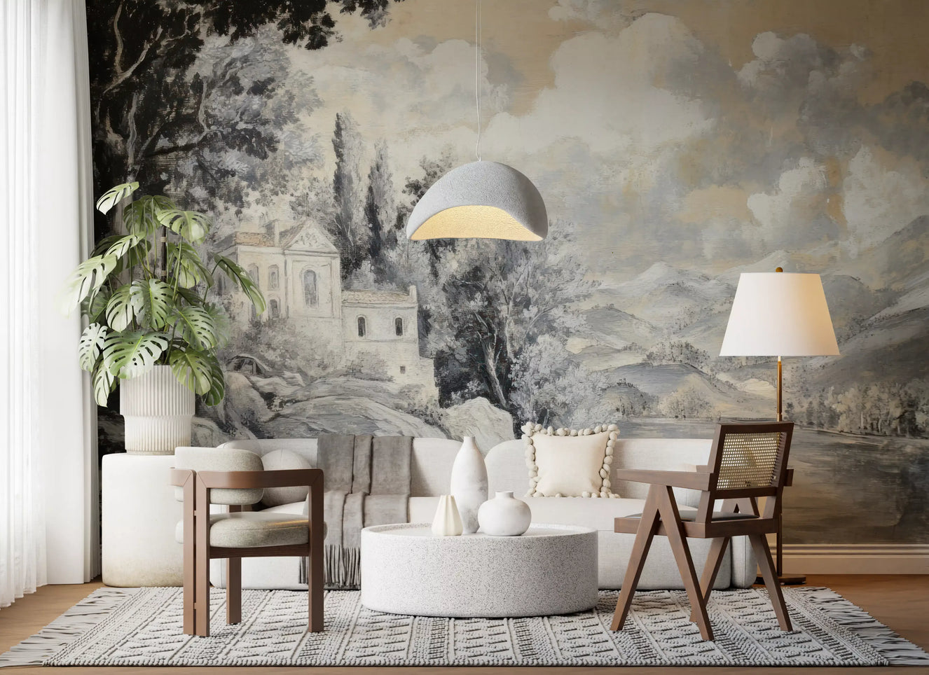 Classic Lakeside Vista Wall Mural