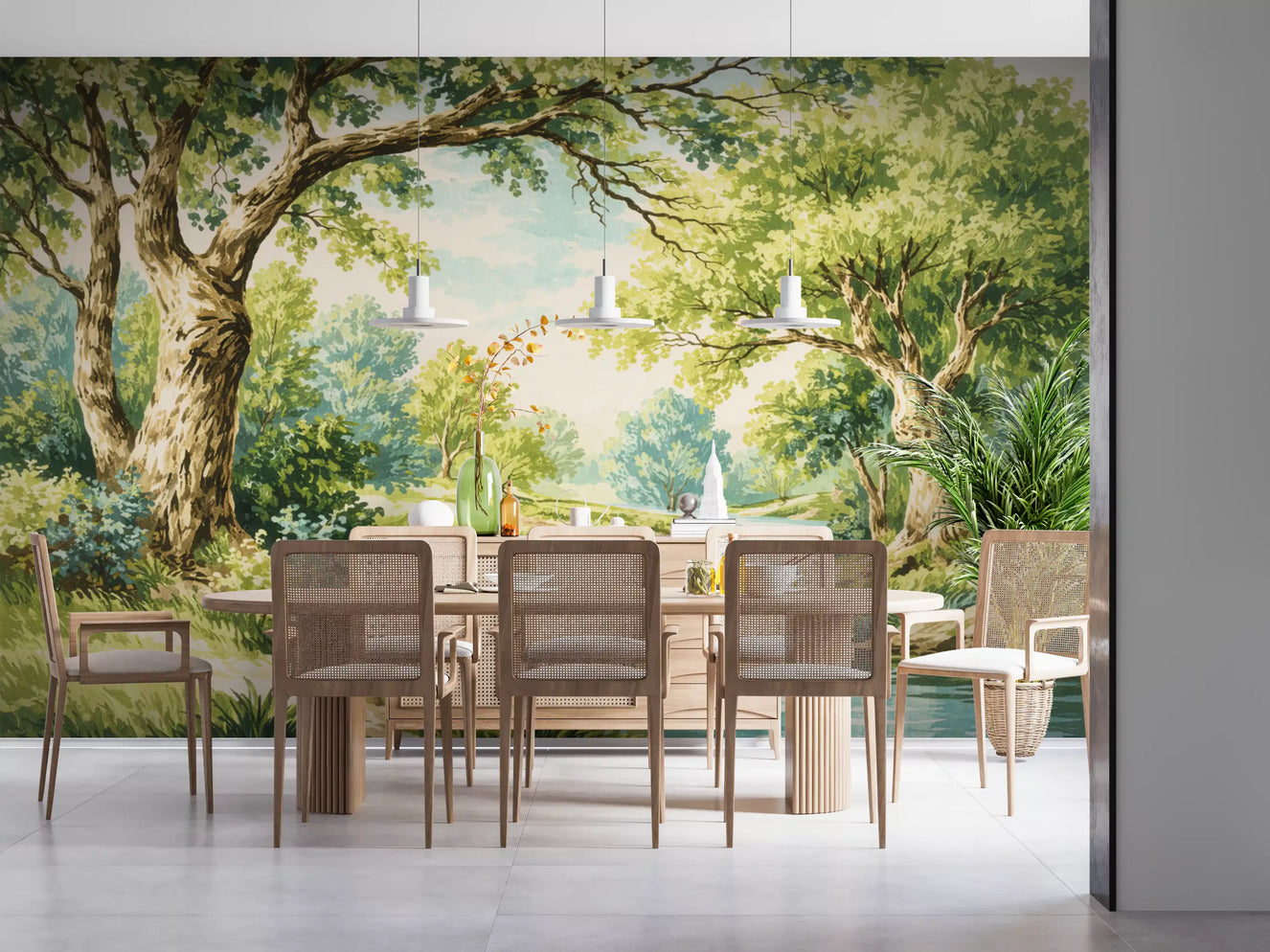 Enchanted Woodland Stream Wall Mural