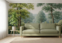 Office room wall mural with Forest River Serenity and winding water view
