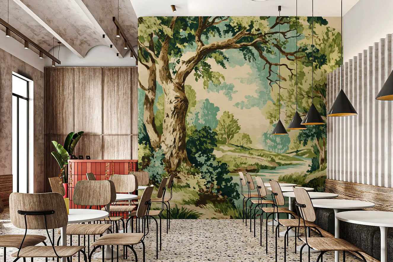 Tranquil Forest Stream Wall Mural