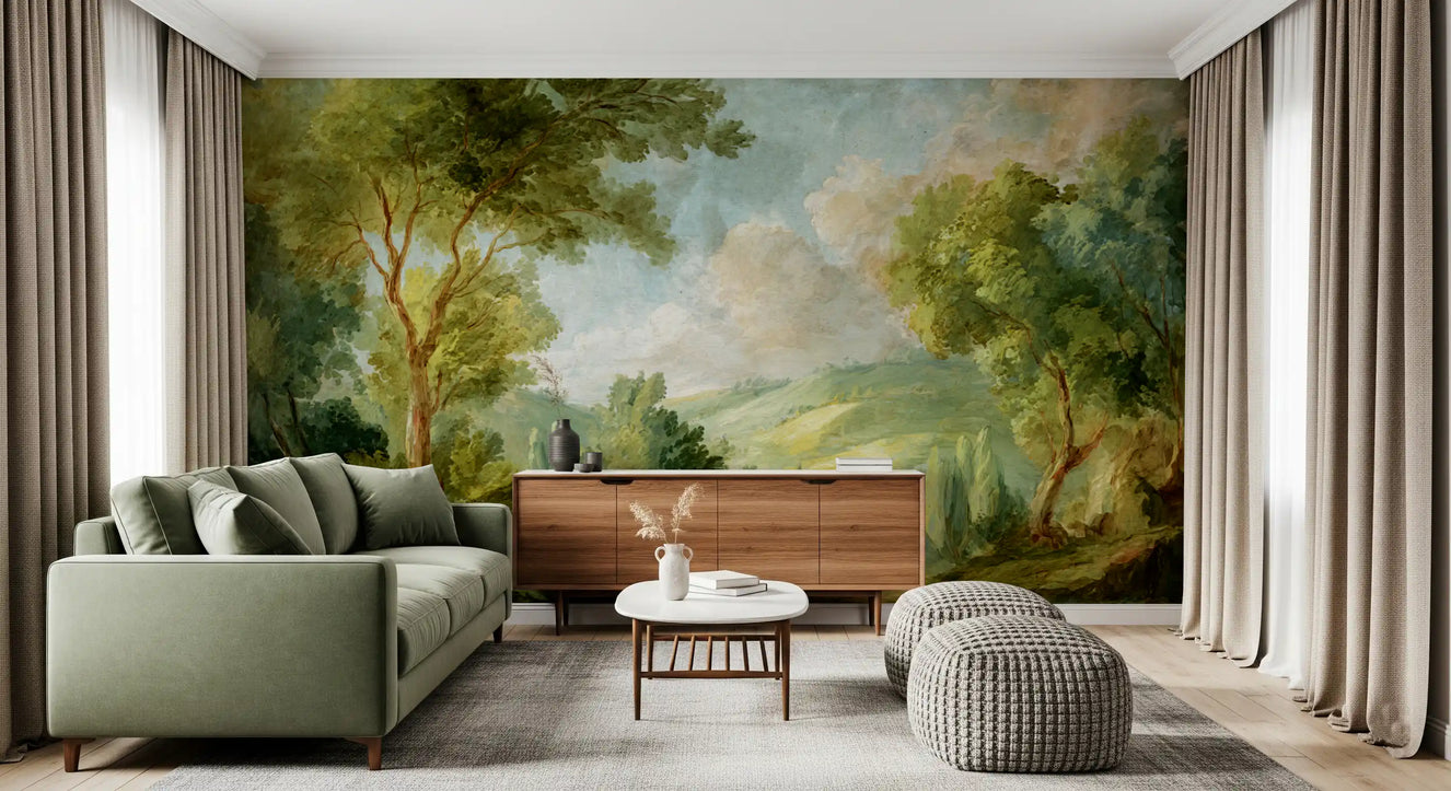 Green Landscape Dream Wall Mural