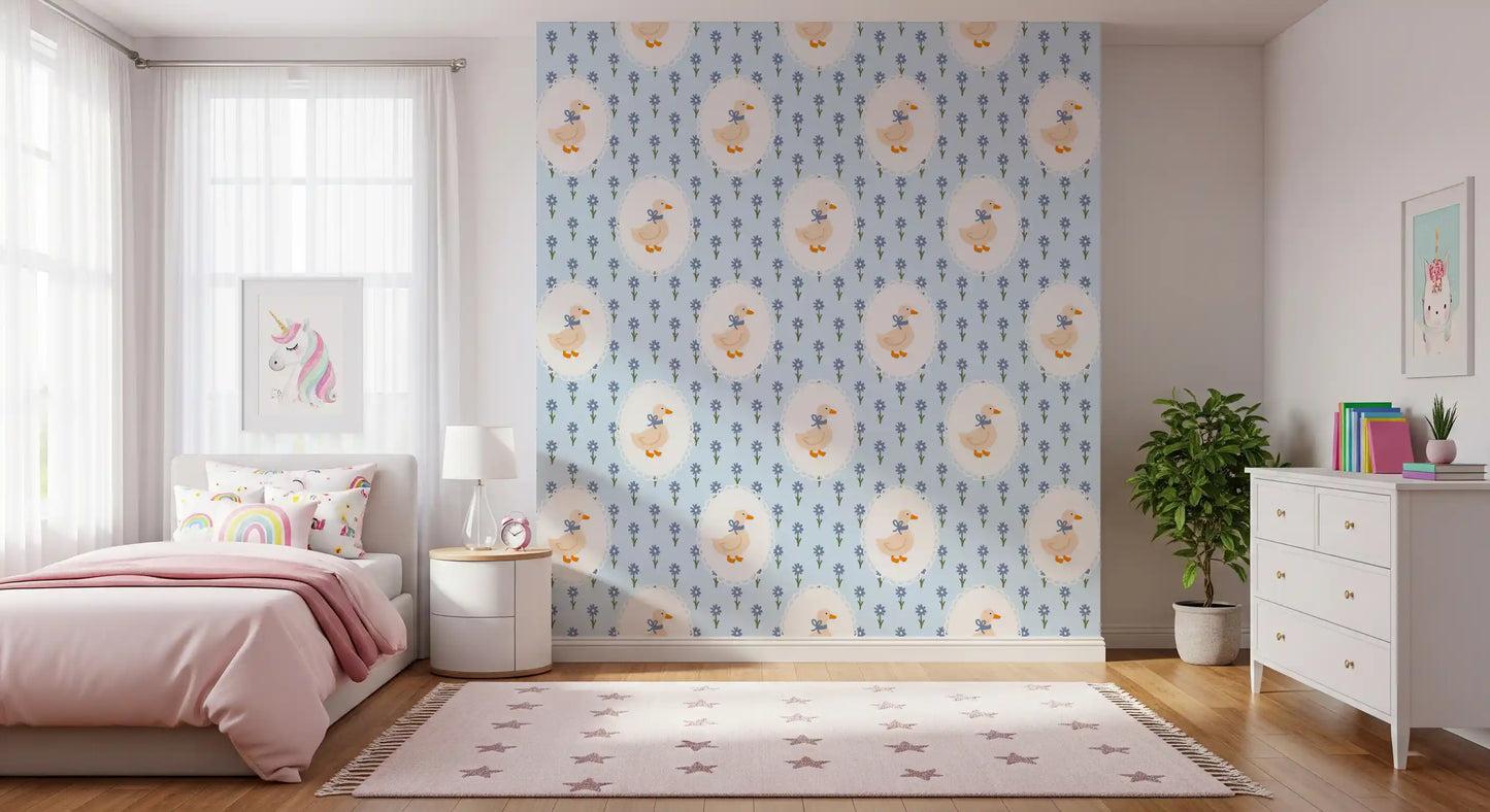 Goose Cottage Floral Wallpaper⁠