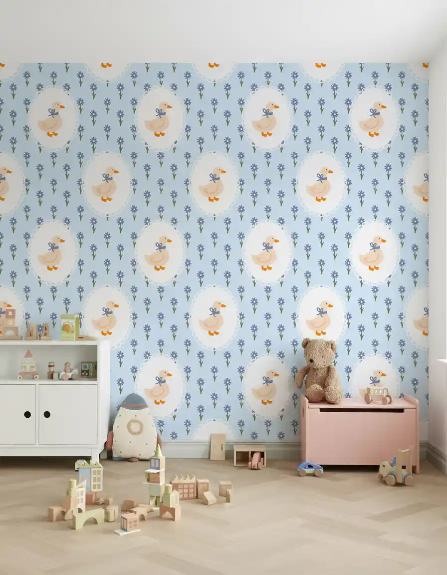 Goose Cottage Floral Wallpaper⁠