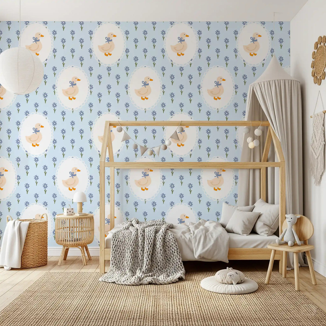 Goose Cottage Floral Wallpaper⁠