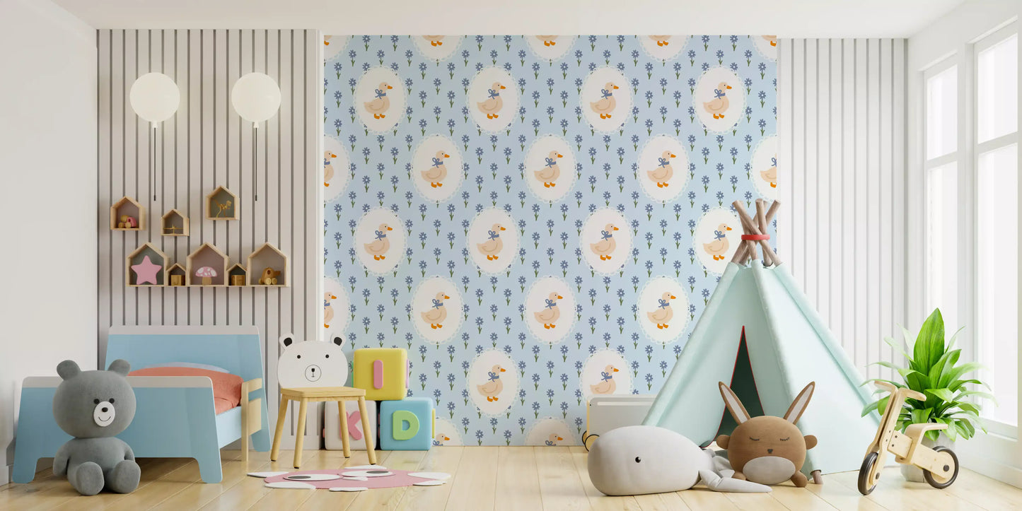 Goose Cottage Floral Wallpaper⁠