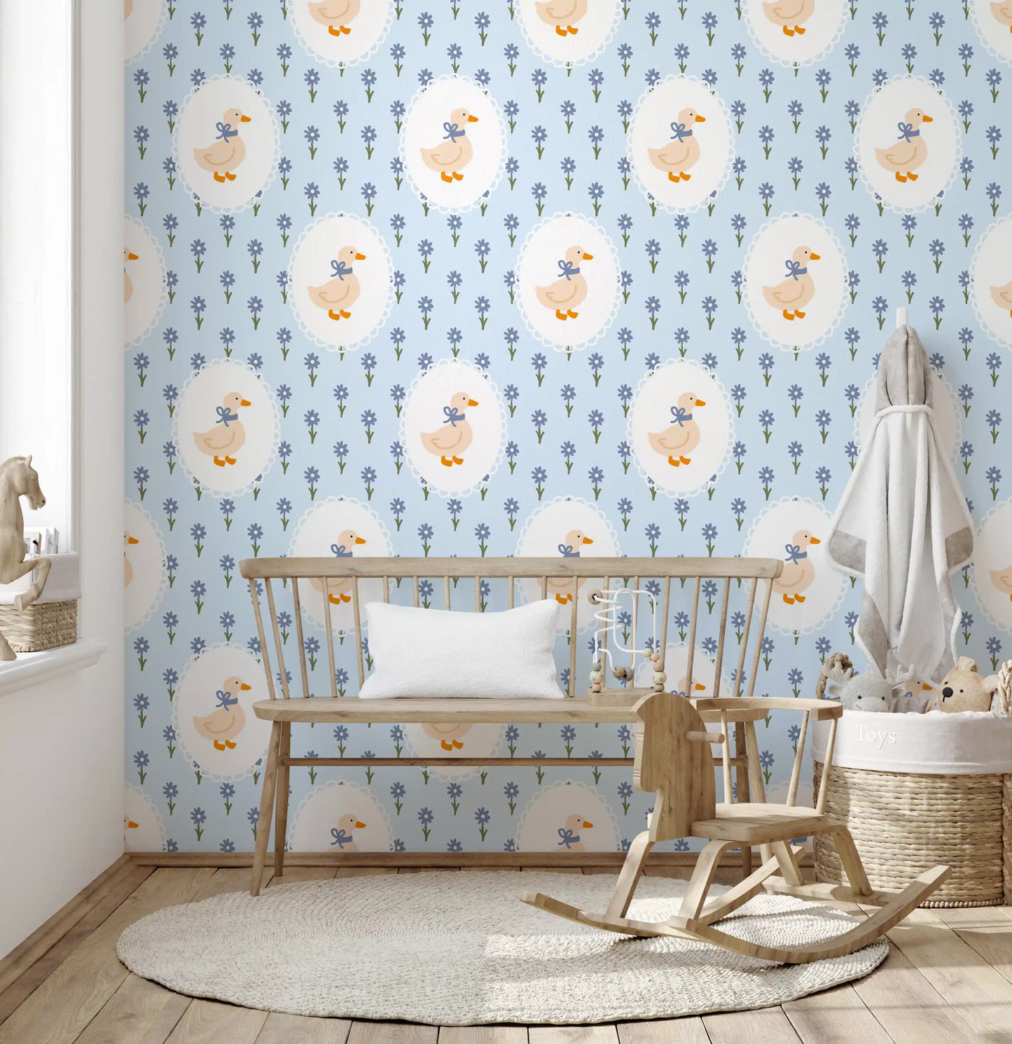 Goose Cottage Floral Wallpaper⁠