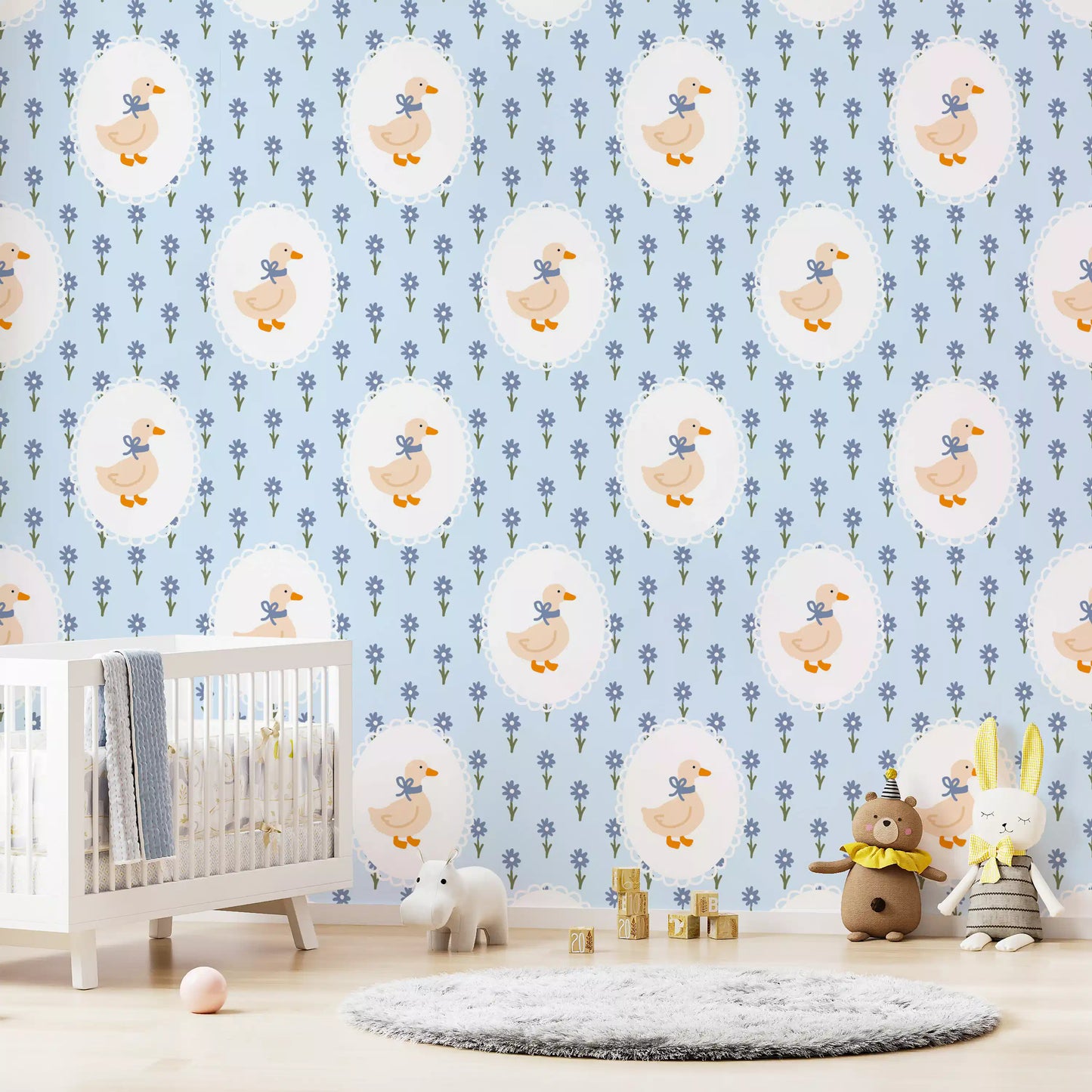 Goose Cottage Floral Wallpaper⁠