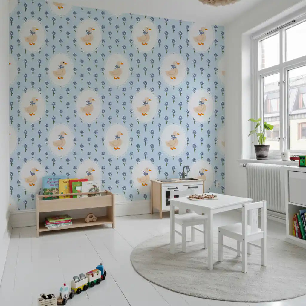 Goose Cottage Floral Wallpaper⁠