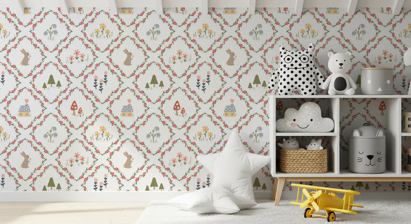 Whimsical Woodland Diamond Wallpaper⁠