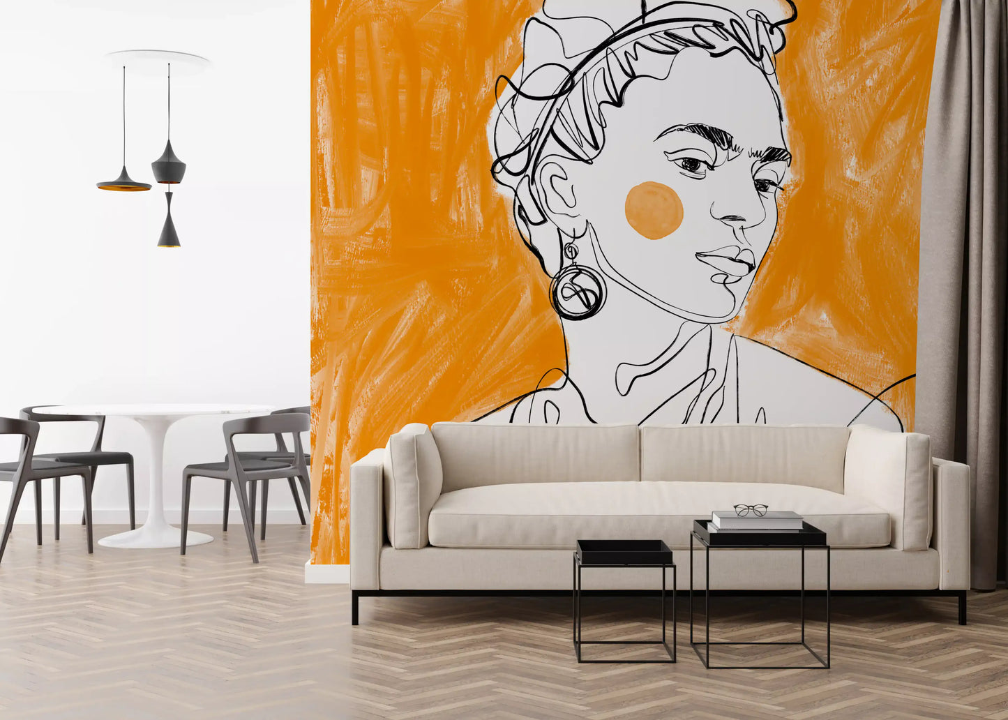 Tangerine Muse Wall Mural