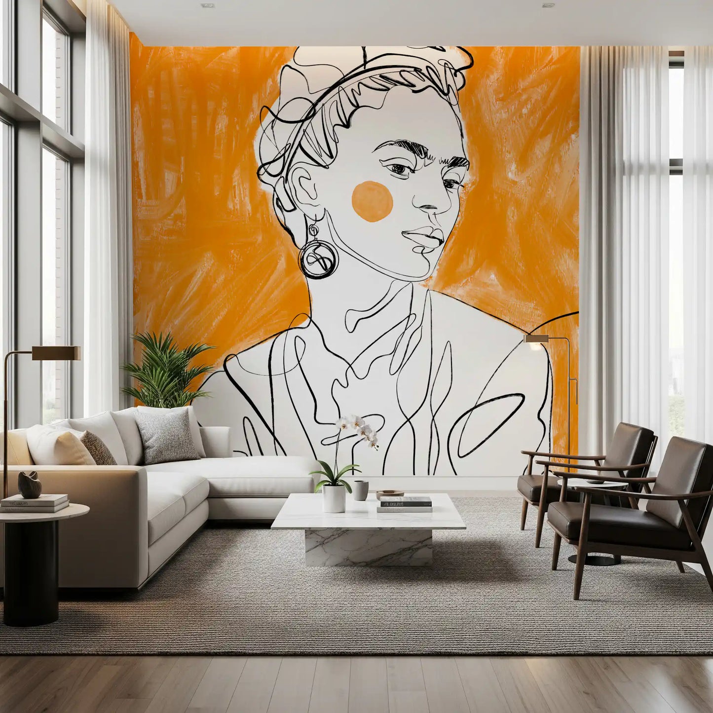 Tangerine Muse Wall Mural