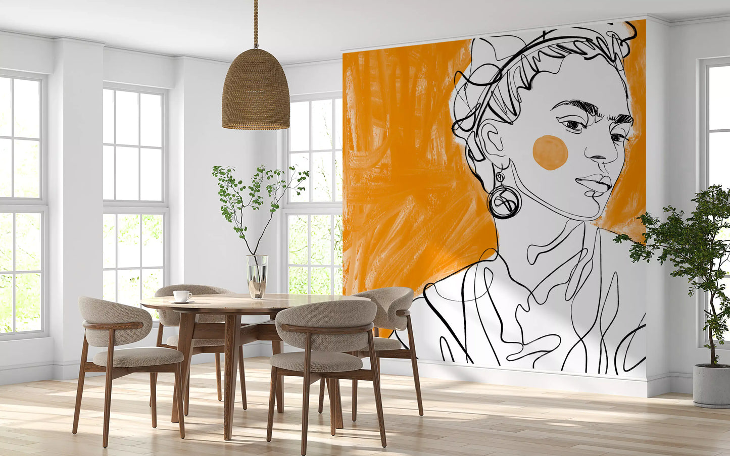 Tangerine Muse Wall Mural