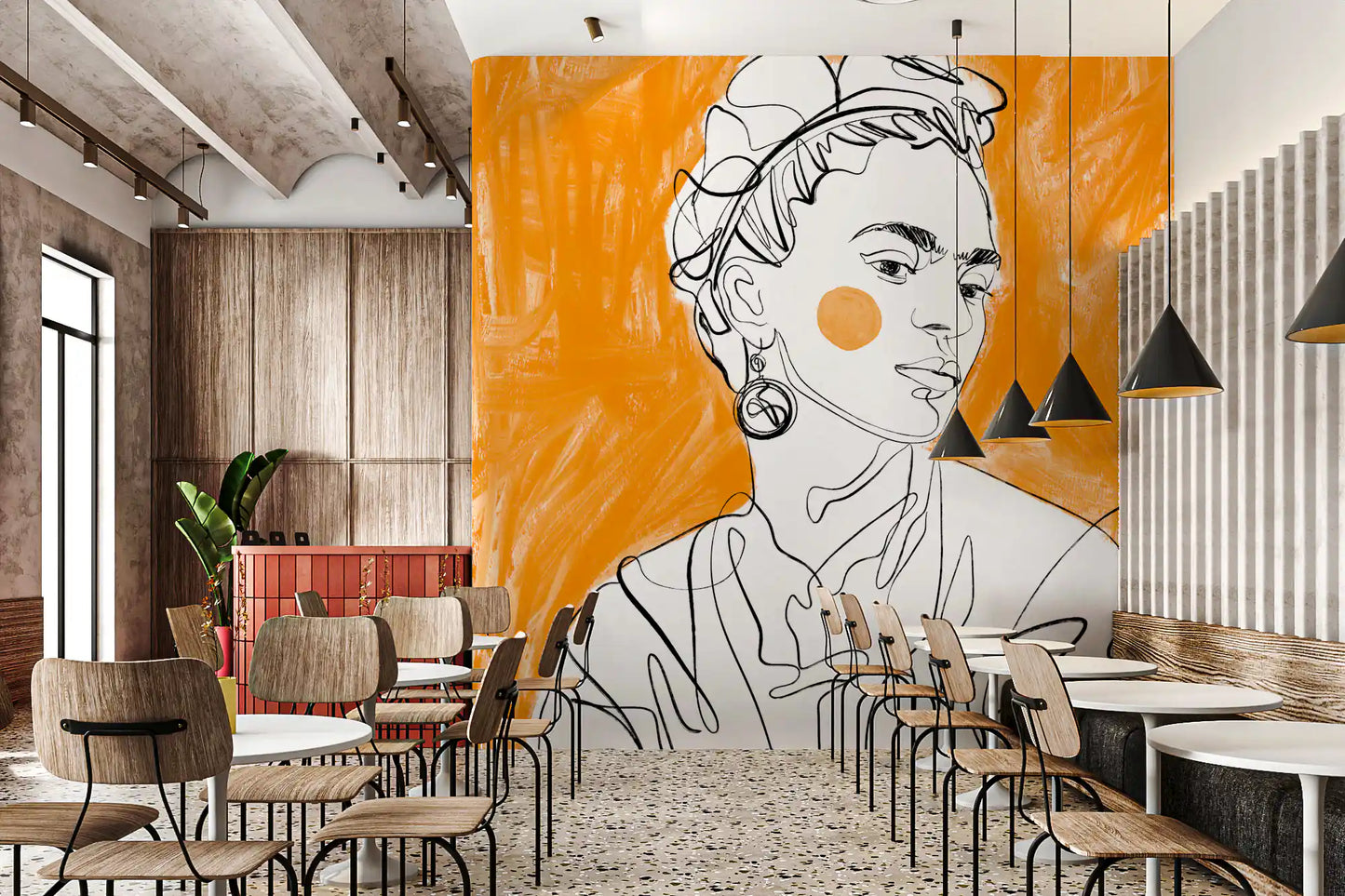 Tangerine Muse Wall Mural
