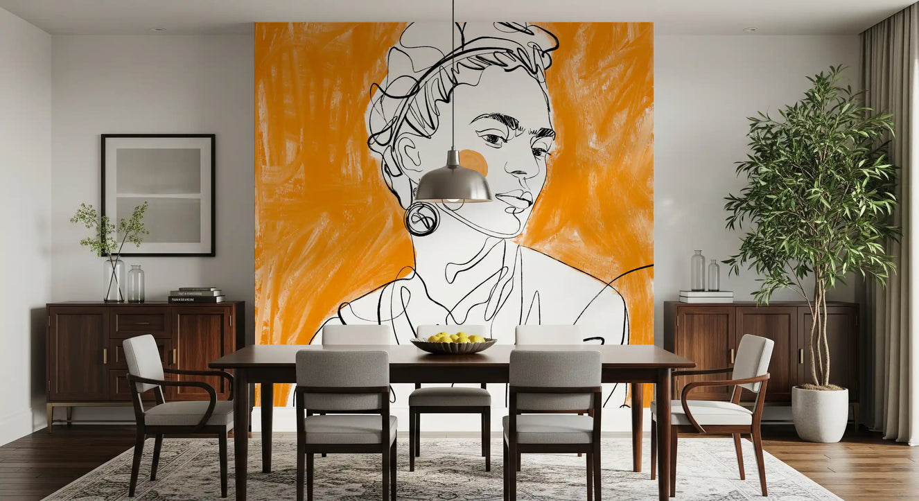 Tangerine Muse Wall Mural